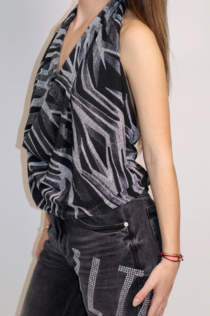 SILVER HOUR TOP #C0C0C0