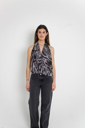SILVER HOUR TOP #C0C0C0